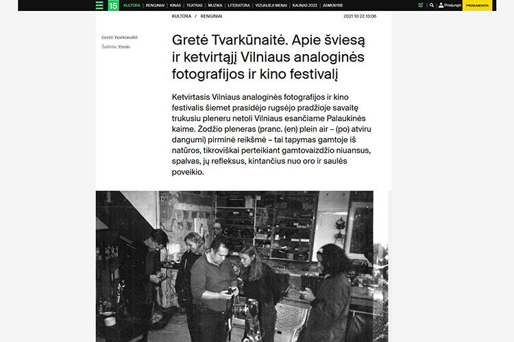 Grete Tvarkunaite Vinius Analog photography and film festival review